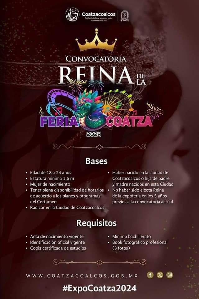 Exigen como requisito para ser reina de Coatzacoalcos, haber nacido&nbsp;ahí.