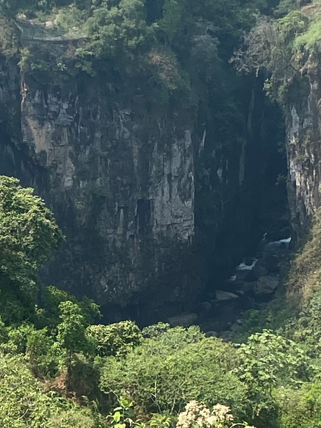Se seca principal caída de agua, de cascada de&nbsp;Texolo.