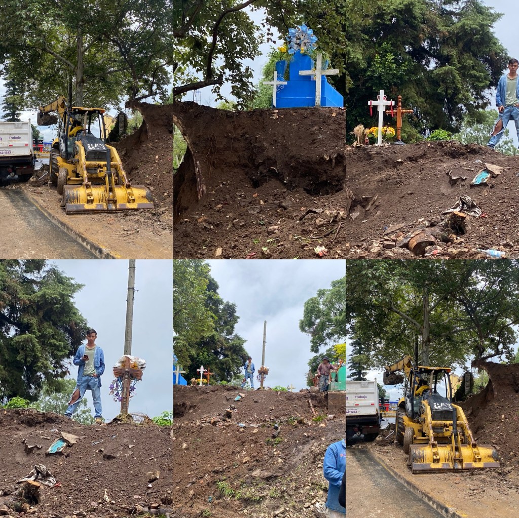 Seis tumbas resultaron afectadas por la caída del panteón Palo Verde en&nbsp;Xalapa.