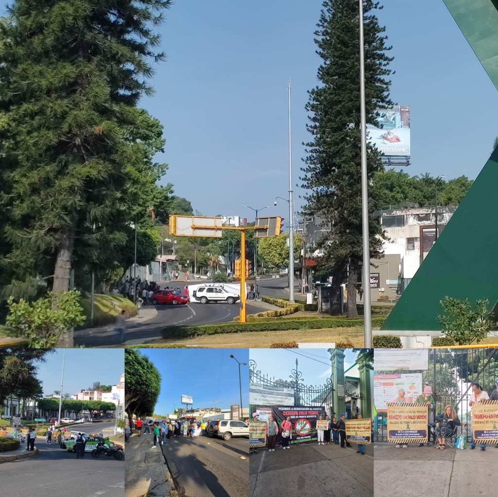 Protesta en el Panteon Palo Verde, vecinos cierran la Avenida 20 noviembre en ambos&nbsp;sentidos.