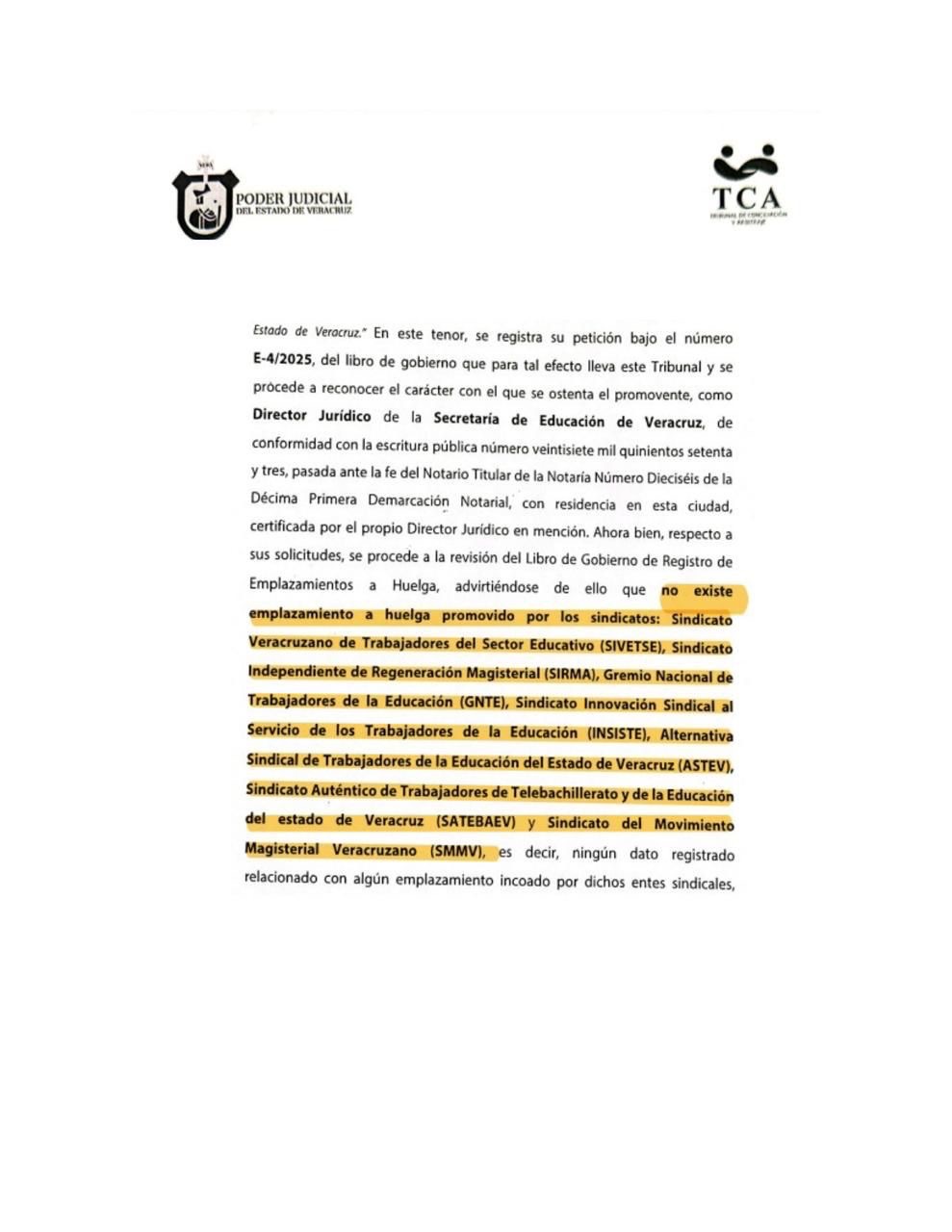 Poder Judicial determina: sindicatos que mantienen tomada la SEV son ilegales.