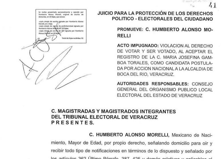 Buscan tumbar candidatura a Maryjose Gamboa. Fue impugnada por Morelli.