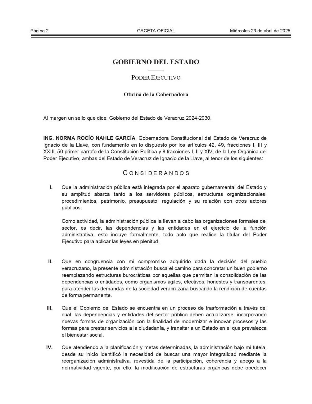 Cambia por decreto la estructura de Sefiplan en Veracruz.