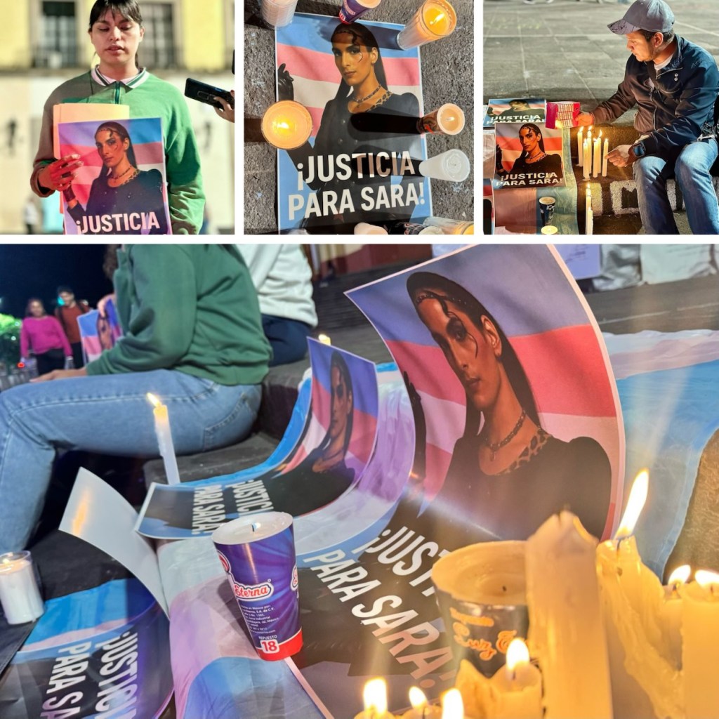 Prenden veladoras en Plaza Lerdo en Xalapa, por Sara; Trans torturada y asesinada en&nbsp;Colombia.
