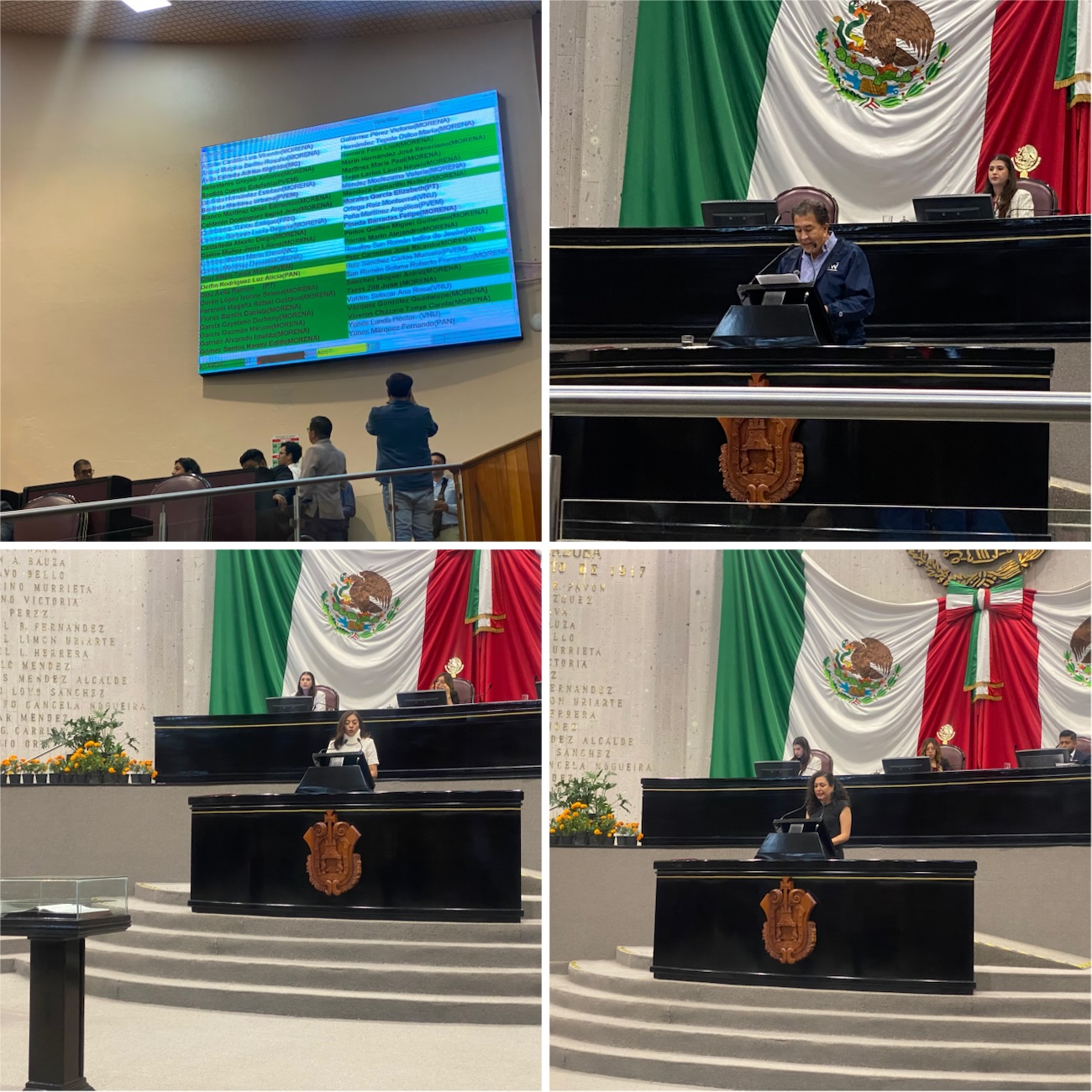 Aprueban cuenta pública con 34 votos; oposición voto en contra y en abstención