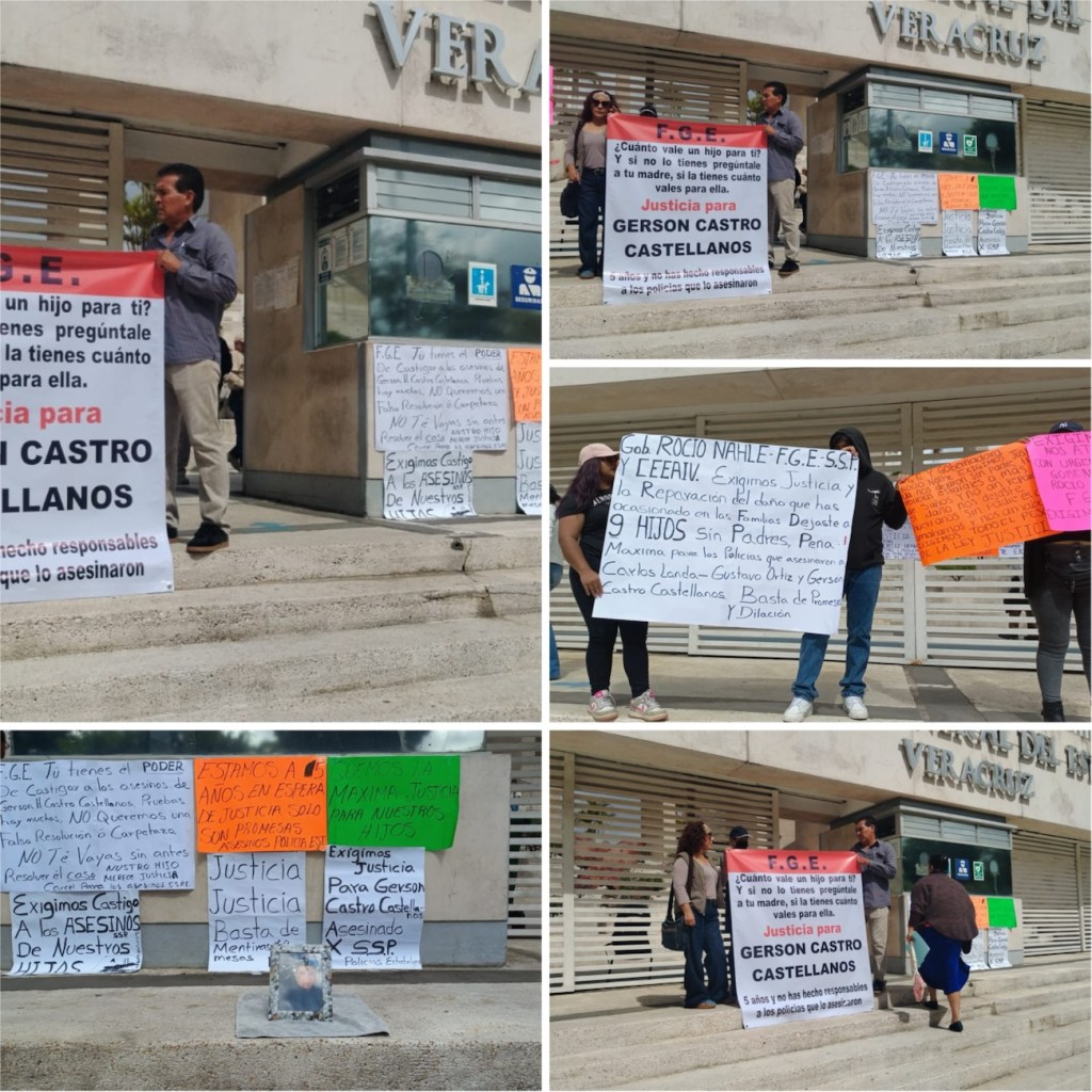 Familiares de jóvenes muertos a manos de policías protestaron en FGE, exigen justicia y reparación del&nbsp;daño.