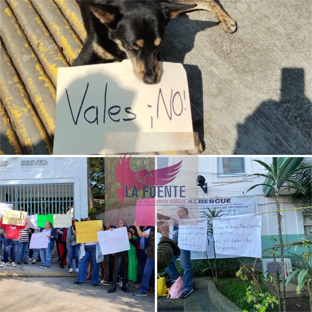 Protestan por su bono porque es complemento de la parte del aguinaldo que no les pagan en efectivo, exponen trabajadores&nbsp;manifestantes