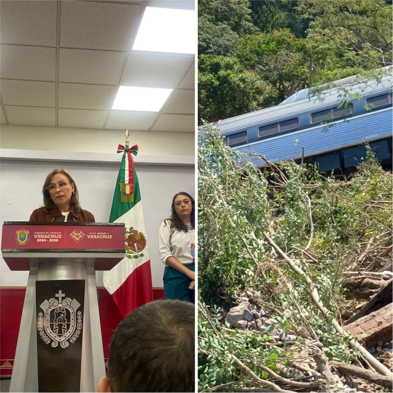 Confirma Nahle; 6 veracruzanos entre los accidentados en el tren Interoceanico, tres ya fallecidos