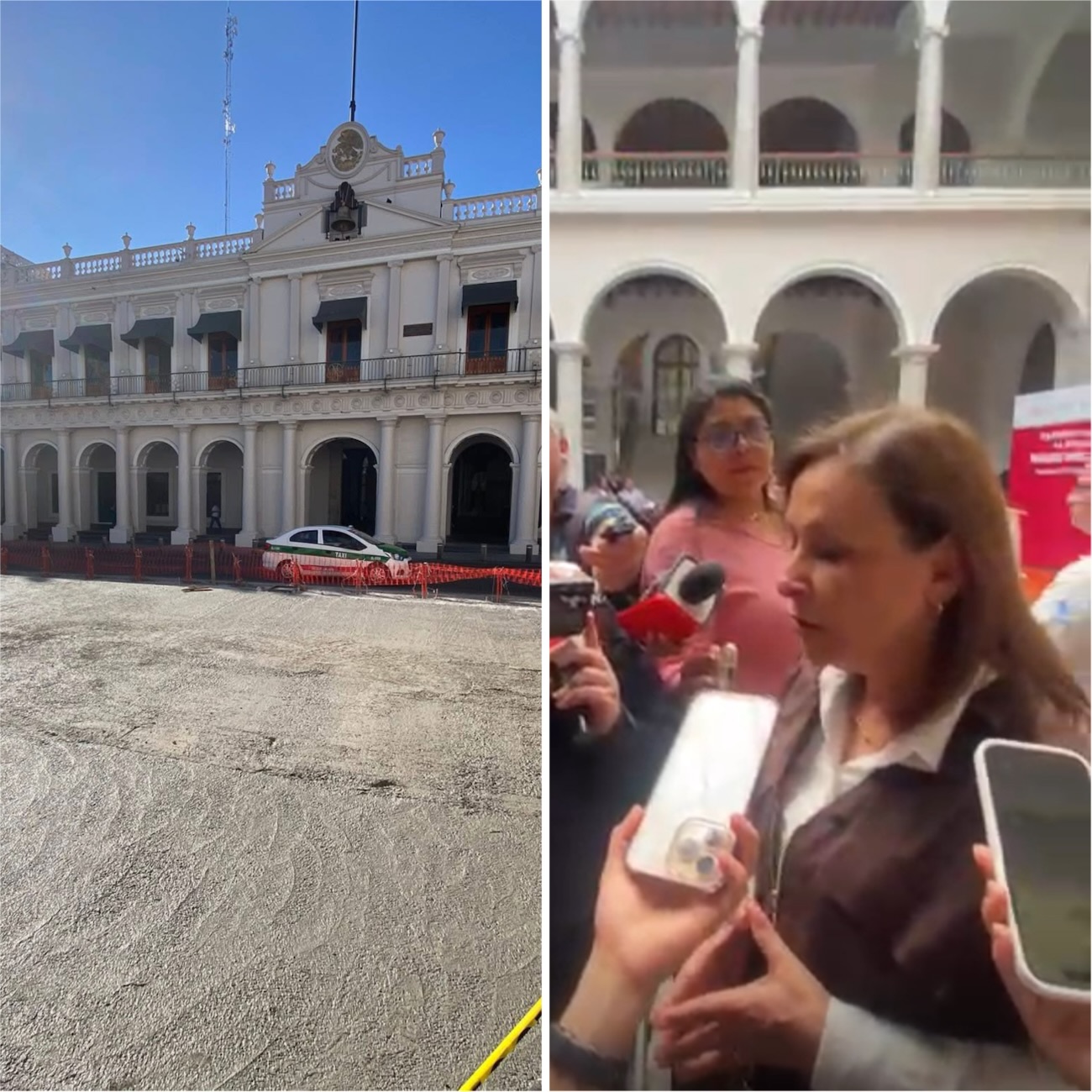 Pide Nahle a feministas respetar su palacio (recién pintado) y manifestarse “de forma pacífica”