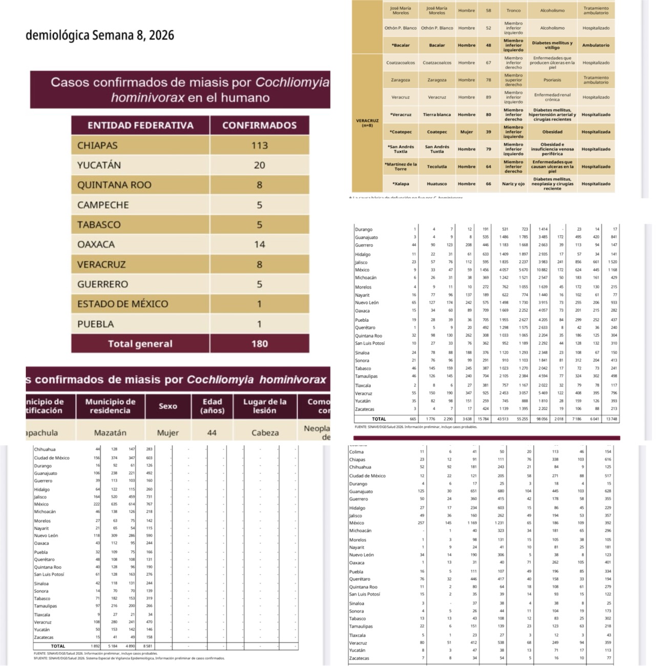 Hay 8 casos de gusano barrenador en humanos en 7 semanas en Veracruz-Altas cifras de conjuntivitis